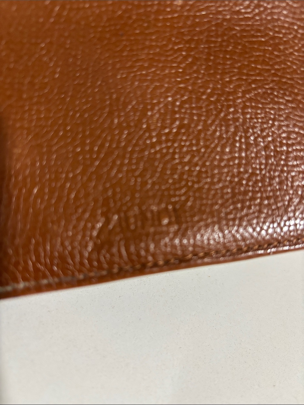 Vintage Mumdi Brown Leather Envelope Clutch - Women Bags - Picture 5 of 5